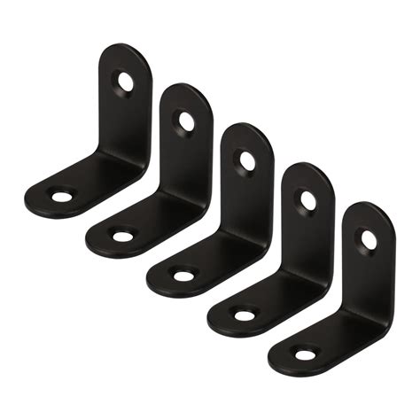 flat black metal brackets|black angle bracket.